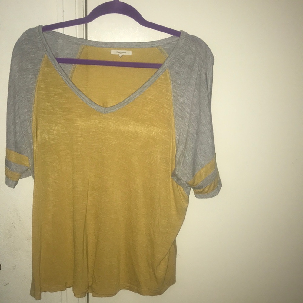 Yellow and grey shirt